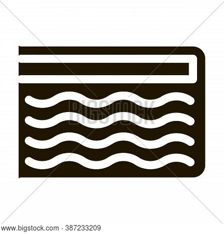 Mattress Memory Foam Glyph Icon Vector. Mattress Memory Foam Sign. Isolated Symbol Illustration