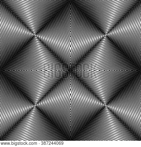 Black Diagonal Sharp Lines Abstract On White Background. Surface Pattern Design With Linear Ornament