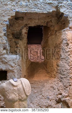 Roman Archaeological Finds At The Museum In Laspezia, Italy. High Quality Photo
