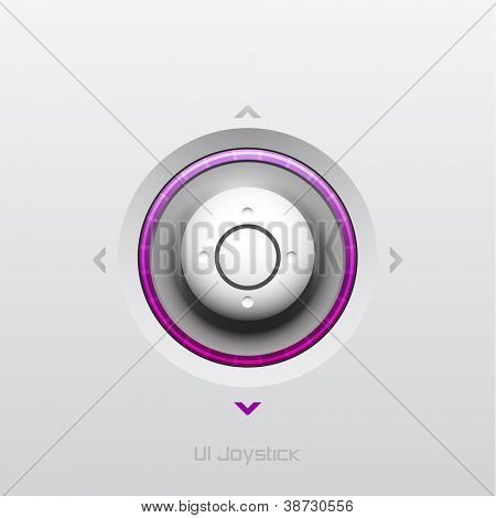Joystick UI knappen design med lys