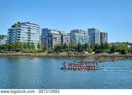 June 24, 2017. Vancouver Dragon Boat Festival September 9 - Vancouver, British Columbia, Canada. Dra