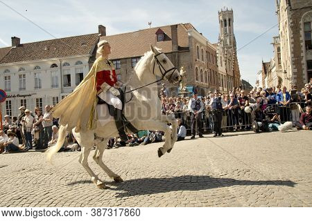 Bruges (brugge), Belgium. 5 May 2016. Procession Of The Holy Blood.