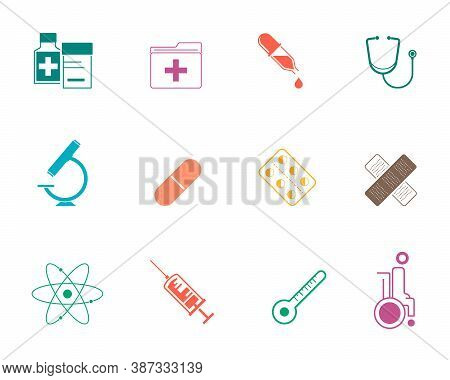 Colorful Medical Equipment Icon, Logo Vector Eps