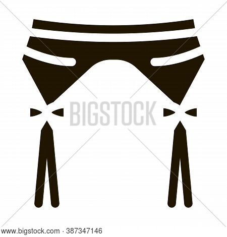 Suspender Belt Glyph Icon Vector. Suspender Belt Sign. Isolated Symbol Illustration