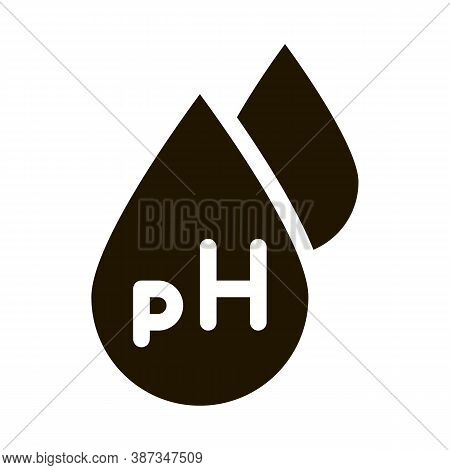 Neutral Ph Drop Glyph Icon Vector. Neutral Ph Drop Sign. Isolated Symbol Illustration