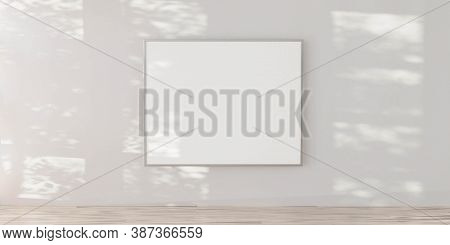 Art Gallery Wall With Empty Picture Frame And Copy Space To Add Your Content 3d Rendering Illustrati