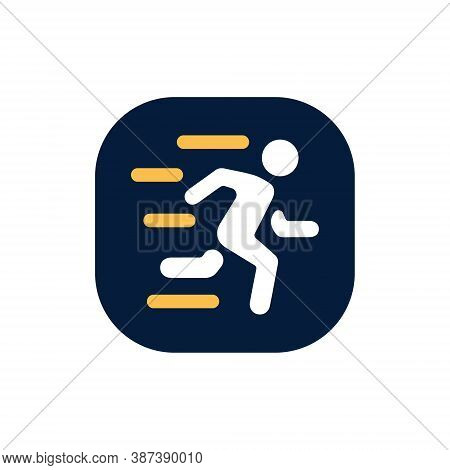 Running Icon In Trendy Flat Style Isolated. Stock Vector Illustration.