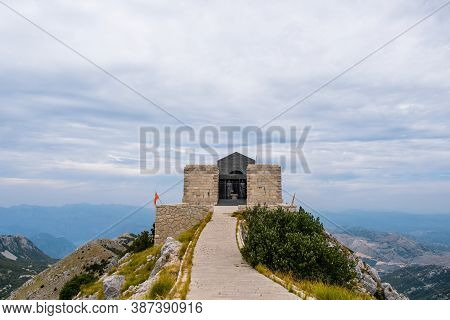 View Of Lovcen National Park And Building Of Njegos Mausoleum. Montenegro