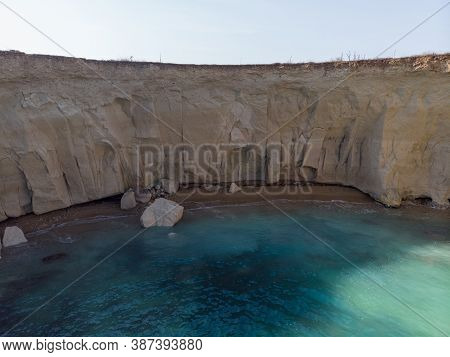 The Coastline With Cliffs And Caves At The Plemmirio, Syracuse