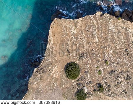 The Coastline With Cliffs And Caves At The Plemmirio, Syracuse