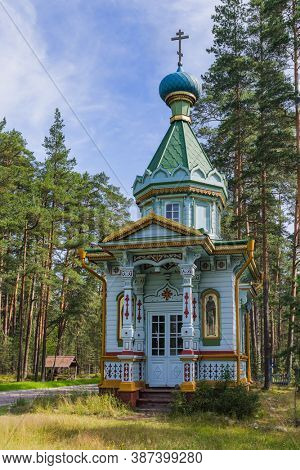 Chapel in Konevsky Monastery on Konevets Island on Lake Ladoga - Russia - architecture background