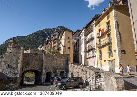 Briancon, France - July 7, 2020: Briancon Is A Tourist Town In The Hautes-alpes Department In The Pr