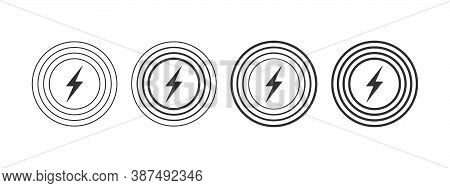 Wireless Charging Icons. Wireless Charging Icon Concept. Charging Icons Set For Web And Animation. V