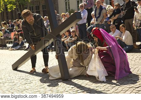 Bruges (brugge), Belgium.  5 May 2016. Procession Of The Holy Blood In Bruges, Belgium.