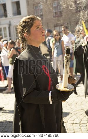 Bruges (brugge), Belgium. 5 May 2016. Procession Of The Holy Blood.