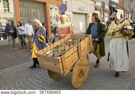 Bruges (brugge), Belgium. 5 May 2016. Procession Of The Holy Blood.