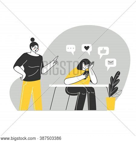 Problems Of Relations Between Teenagers And Their Parents. Dependence On Gadgets. Ignoring Teenagers