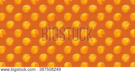 Autumn Background Made Frem Pumpkin. Background Of Orange Miniature Pumpkins. Thanksgiving Or Hallow