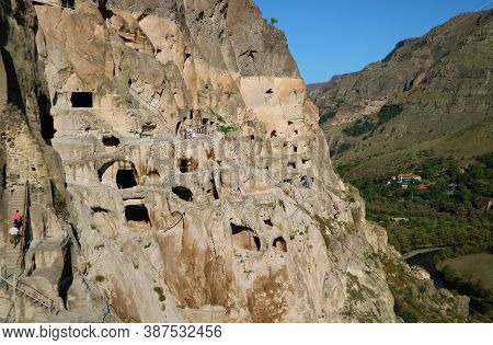 Incredible Medieval Cave Monastery Of Vardzia, Excavated From The Slopes Of Erusheti Mountain Near A