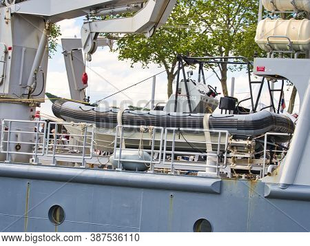 Rouen, France June Circa, 2019. Part Of The Tarik Ben Ziyad Frigate Boat From Morocco, At Armada Exh