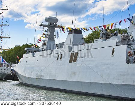Rouen, France June Circa, 2019. Part Of The Tarik Ben Ziyad Frigate Boat From Morocco, At Armada Exh