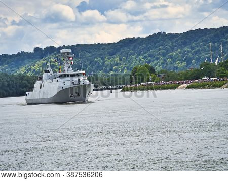 Rouen, France June Circa, 2019. Tarik Ben Ziyad Frigate Boat From Morocco, At Armada Exhibition Meet