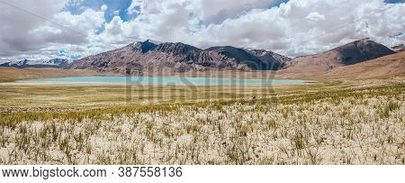 Kyagar Tso Lake Panorame View. Nothern India, Ladakh Region
