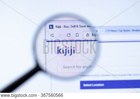 New York, Usa - 29 September 2020: Kijiji Kijiji.ca Company Website With Logo Close Up, Illustrative