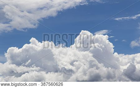 Beautiful Blue Sky And White Clouds Background.