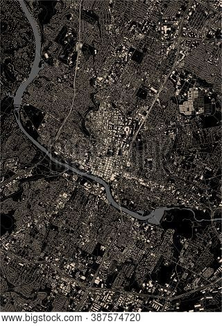 Map Of The City Of Austin, Texas, Usa