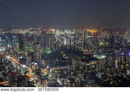 A Colorful Of Cityscape At Night Time