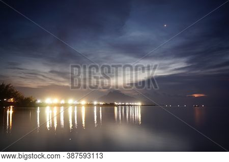 The Beauty Of Sunset Or Sunrise Is On The Beach