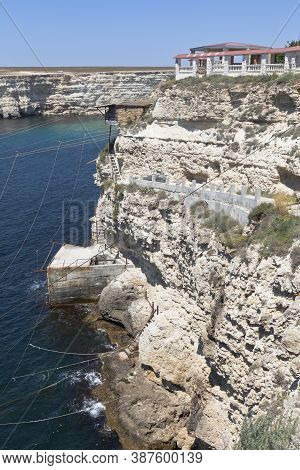 Fisherman Camp At Cape Bolshoi Atlesh, Tarkhankut Peninsula, Crimea, Russia