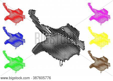 Belize City (belize) Map Vector Illustration, Scribble Sketch City Of Belize Map
