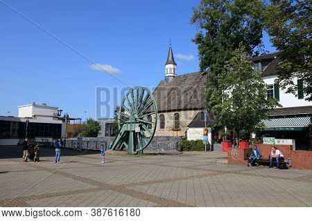 Bochum, Germany - September 17, 2020: People Visit Wattenscheid, Germany. Wattenscheid Used To Be A 