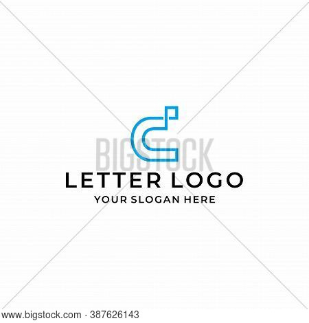 Modern, Clean And Unique C Letter Logo Combined With Pixel Or Digital.
Business Technology.
Eps10, V