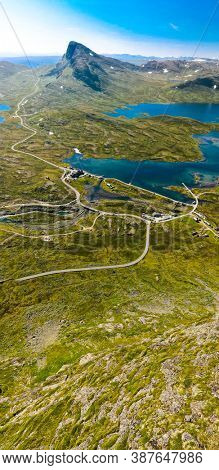 Hiking in amazing Jotunheimen National Park in Norway, Synshorn Mountain