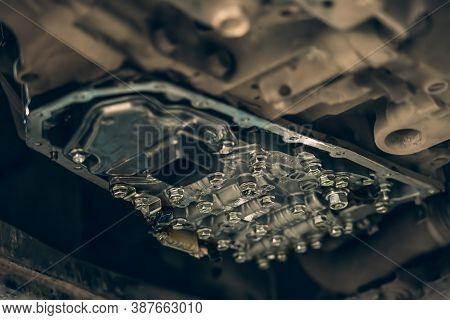 Cvt Gearbox, New Modern Variator Automatic Transmission In Process Of Changing Oil And Maintenance, 