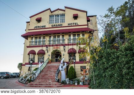 A Historical 1900S Hotel Lodging Area In Jerome, Arizona