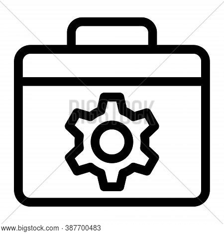 Tools Box Icon In Line Style. Vector Illustration.