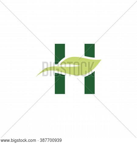 Letter H, Tree Logo Template, Nature Design Concept, Creative Idea