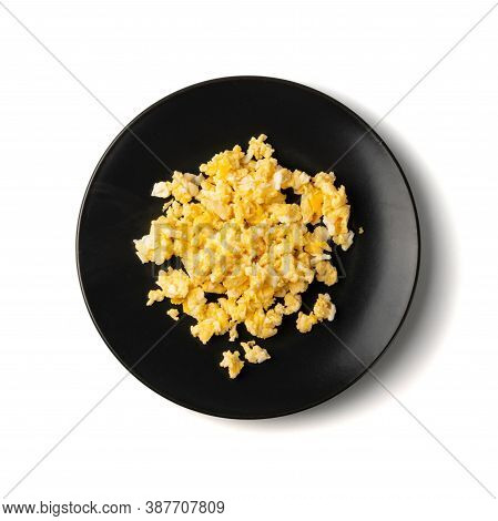 Scrambled Eggs, Omelet, Omelette, Omlet Isolated On White