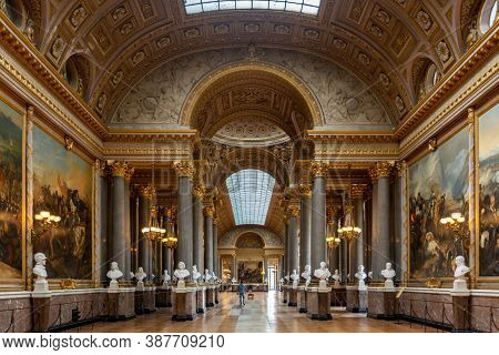 Versailles, France - August 28, 2019 : The Gallery Of Great Battles Is The Most Important Of The His
