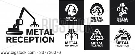 Vector Logo Reception And Utilization Scrap Metal
