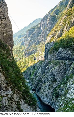Moraca River Canyon Platije, Motnenegro. Amazing View