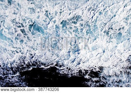 White Sea Foam, Sea ​​foam Top View, Natural Background