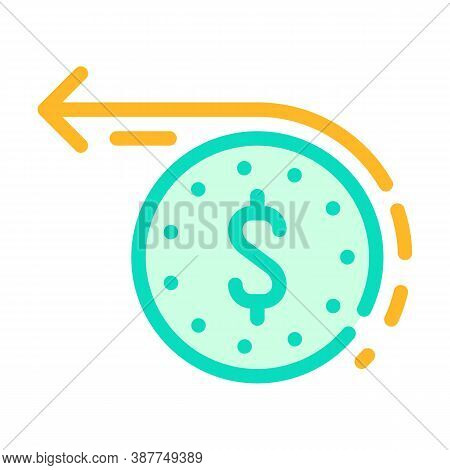 Money Purchaise Color Icon Vector Flat Illustration