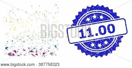 Spectrum Colorful Vector Powder Participles Collage For Lgbt, And 11.00 Unclean Rosette Stamp Seal. 
