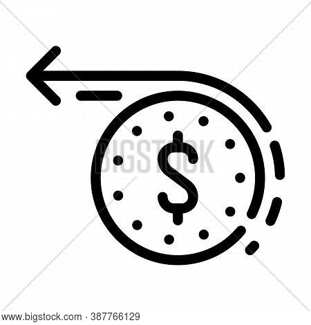 Money Purchaise Line Icon Vector Black Illustration