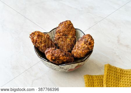 Sheftalia Cypriot Sausages / Traditional Cyprus Meatballs Made With Lamb And Pork Kofta Or Kofte.